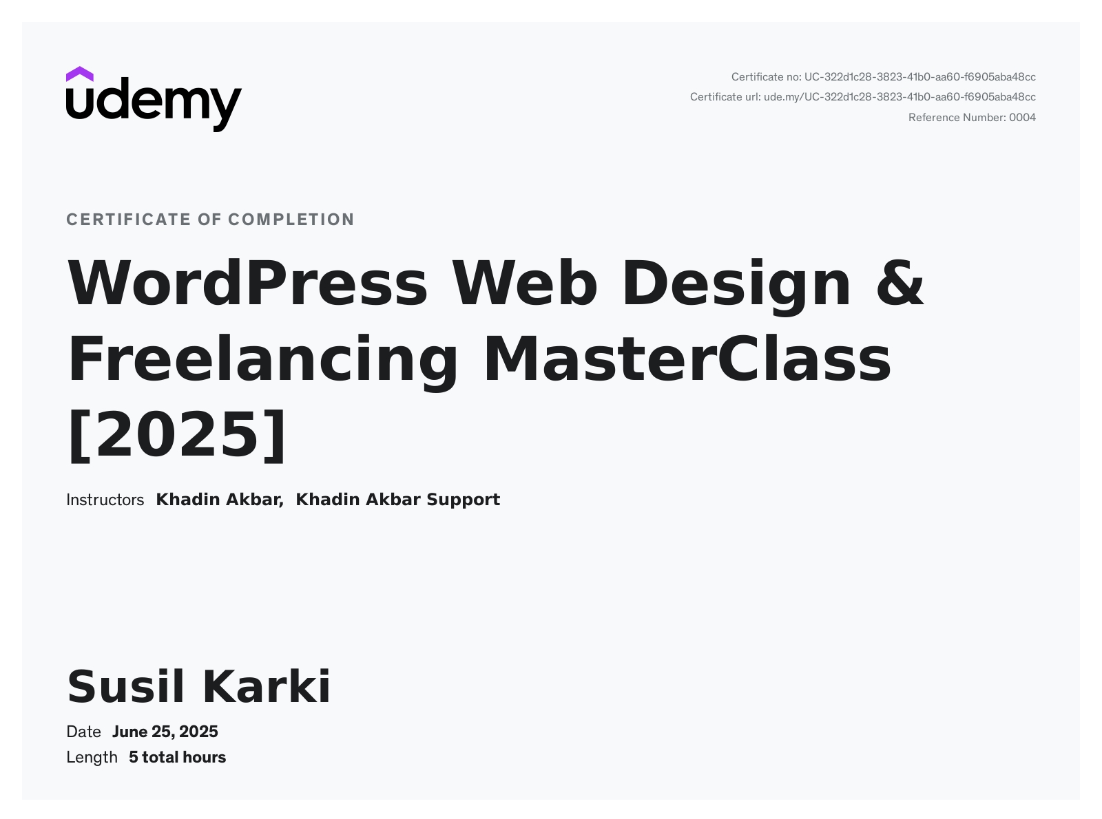 Web Development Certificate